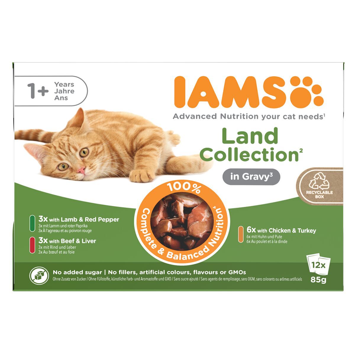 Iams Advanced Nutrition Adult Gravy Lihalajitelma 12 x 85 g