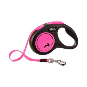 Flexi New Neon Tape S, 5 m / max. 15 kg, Pinkki