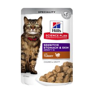 Hill's Science Plan Cat Adult Sensitive Stomach & Skin Turkey 12x85g