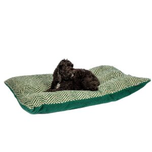 Koiran peti Danish design Herringbone vihreä