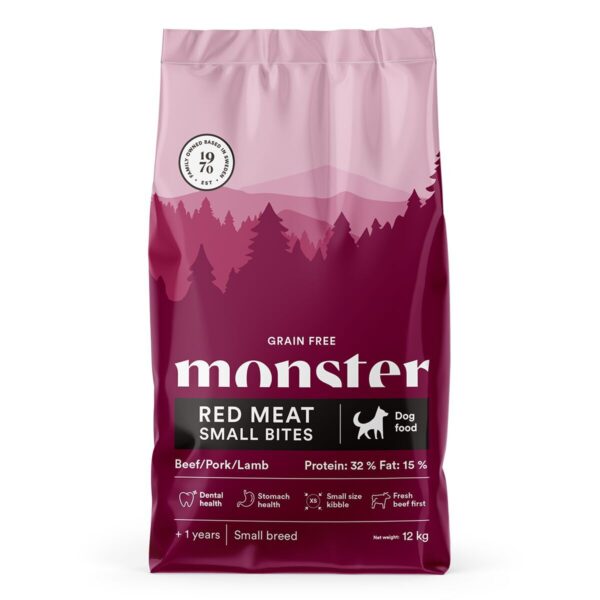 Monster Dog GF Adult Red Meat Small Bites