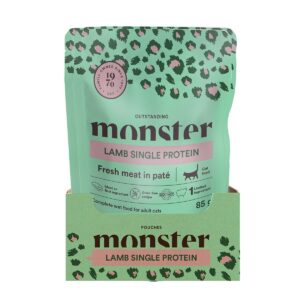 Monster Cat Pouch Adult Lamb 16 x 85 g