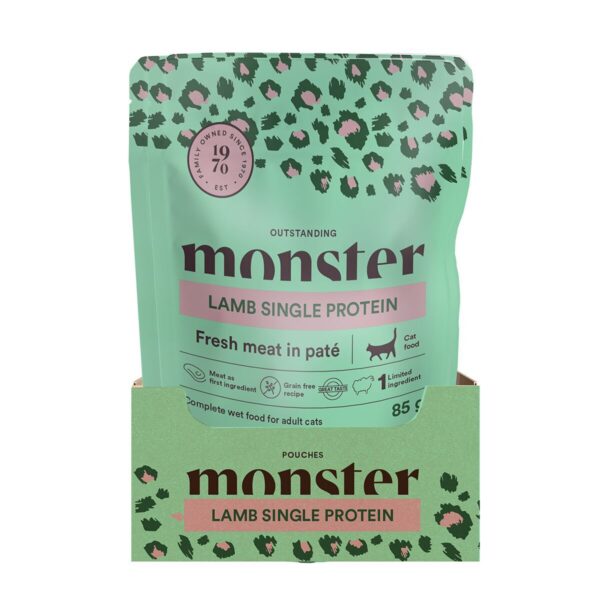 Monster Cat Pouch Adult Lamb 16 x 85 g