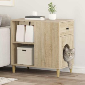 vidaXL Kissatalo Sonoma 72 x 42.5 x 70 cm Tekninen puu