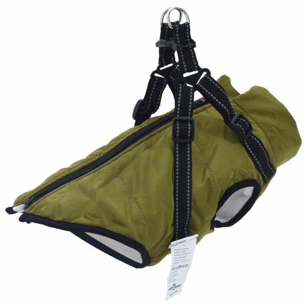 vidaXL Koiran Takki Armivihreä L32 Fleece ja polyesteri