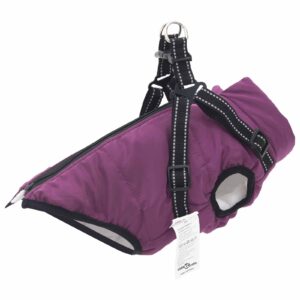 vidaXL Koiran Takki Violetti L28 Fleece ja polyesteri