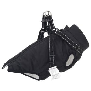 vidaXL Koiran Takki Musta L28 Fleece ja polyesteri