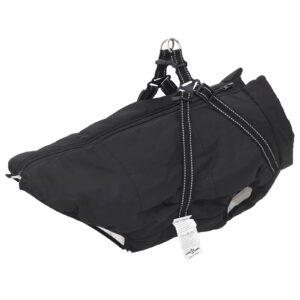 vidaXL Koiran Takki Musta L48 Fleece ja polyesteri