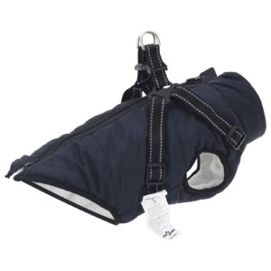 vidaXL Koiran Takki Laivastonsininen L28 Fleece ja polyesteri