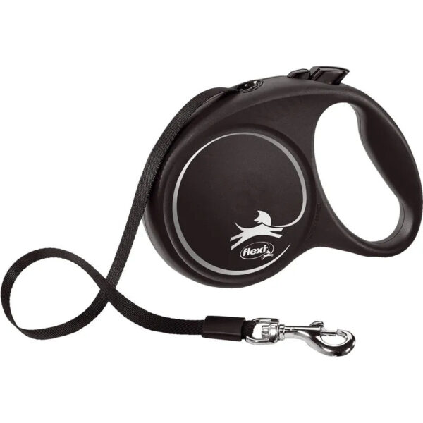 Flexi Black Design Tape M, 5 m / max. 25 kg, Musta/hopea