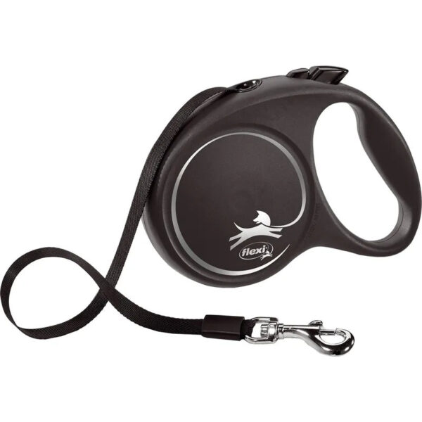 Flexi Black Design Tape L, 5 m / max. 50 kg, Musta/hopea