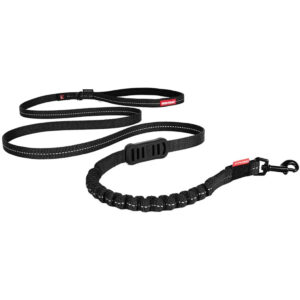Ezydog Talutushihna, Zero Shock Lite - Eri värejä, Musta 120cm
