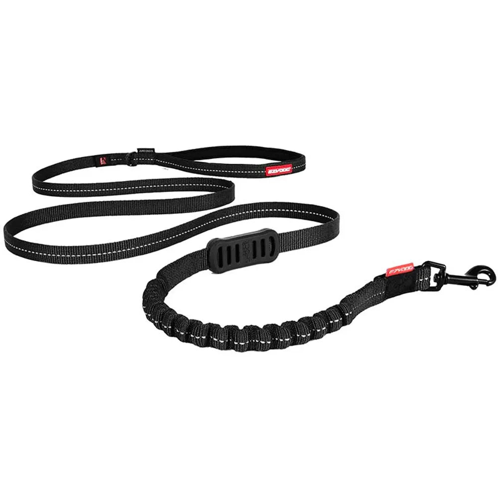 Ezydog Talutushihna, Zero Shock Lite - Eri värejä, Musta 120cm