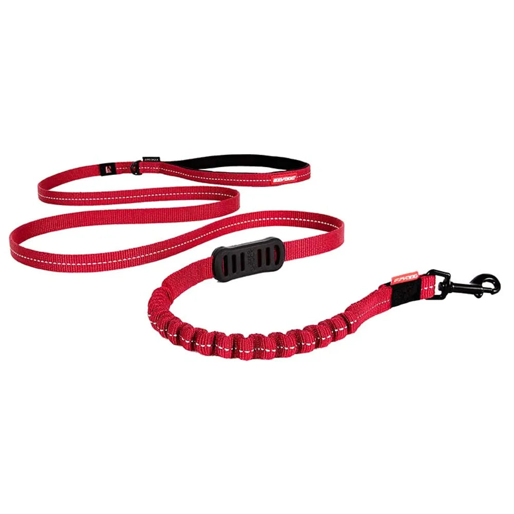 Ezydog Talutushihna, Zero Shock Lite - Eri värejä, Punainen 180cm