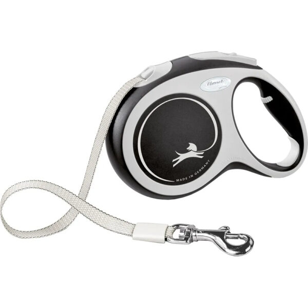 Flexi New Comfort Tape L, 5 m / max. 60 kg, Musta