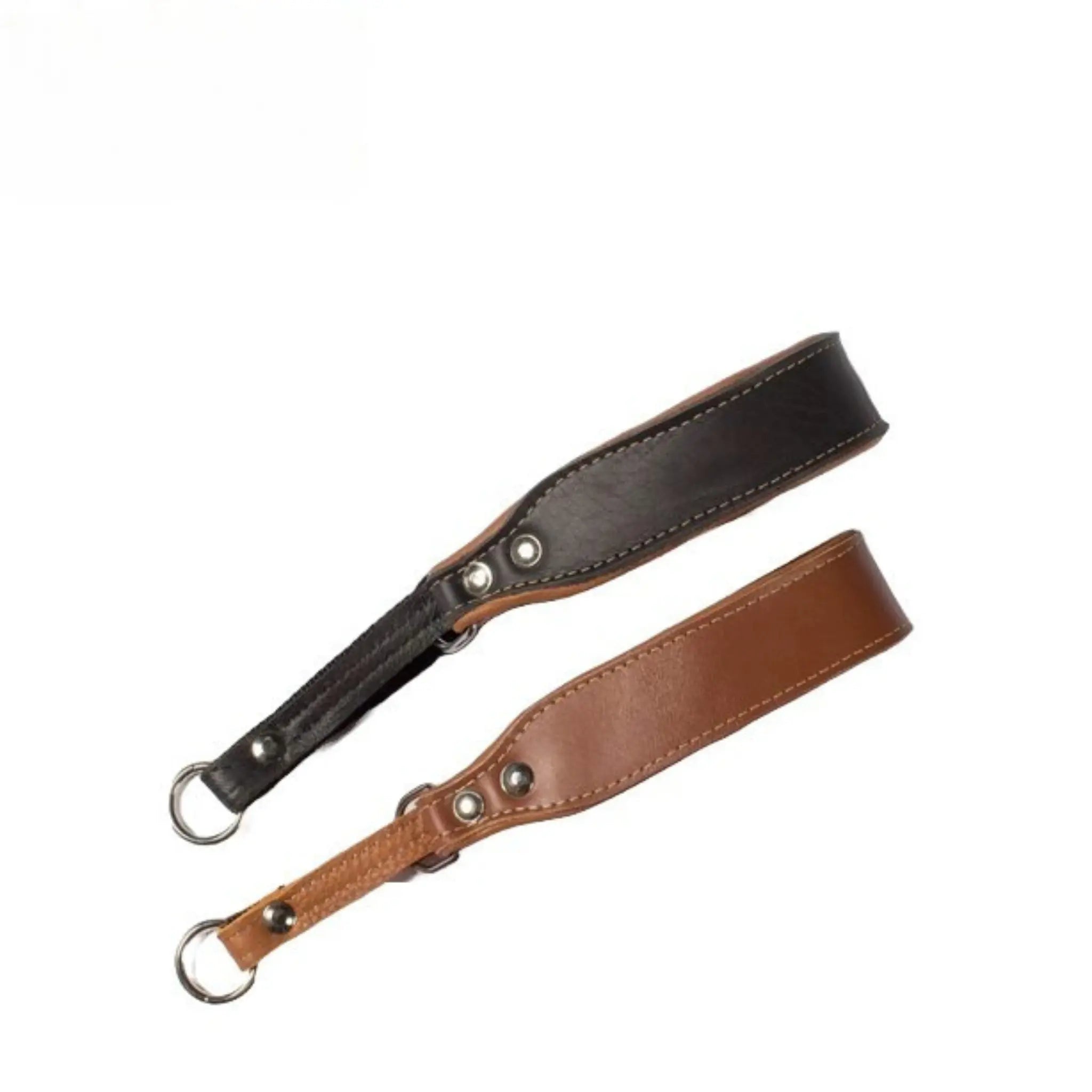 Puolikiristävä pehmeävuorinen nahkapanta - Jokke Pet Otto, Musta-ruskea / 36-49 cm