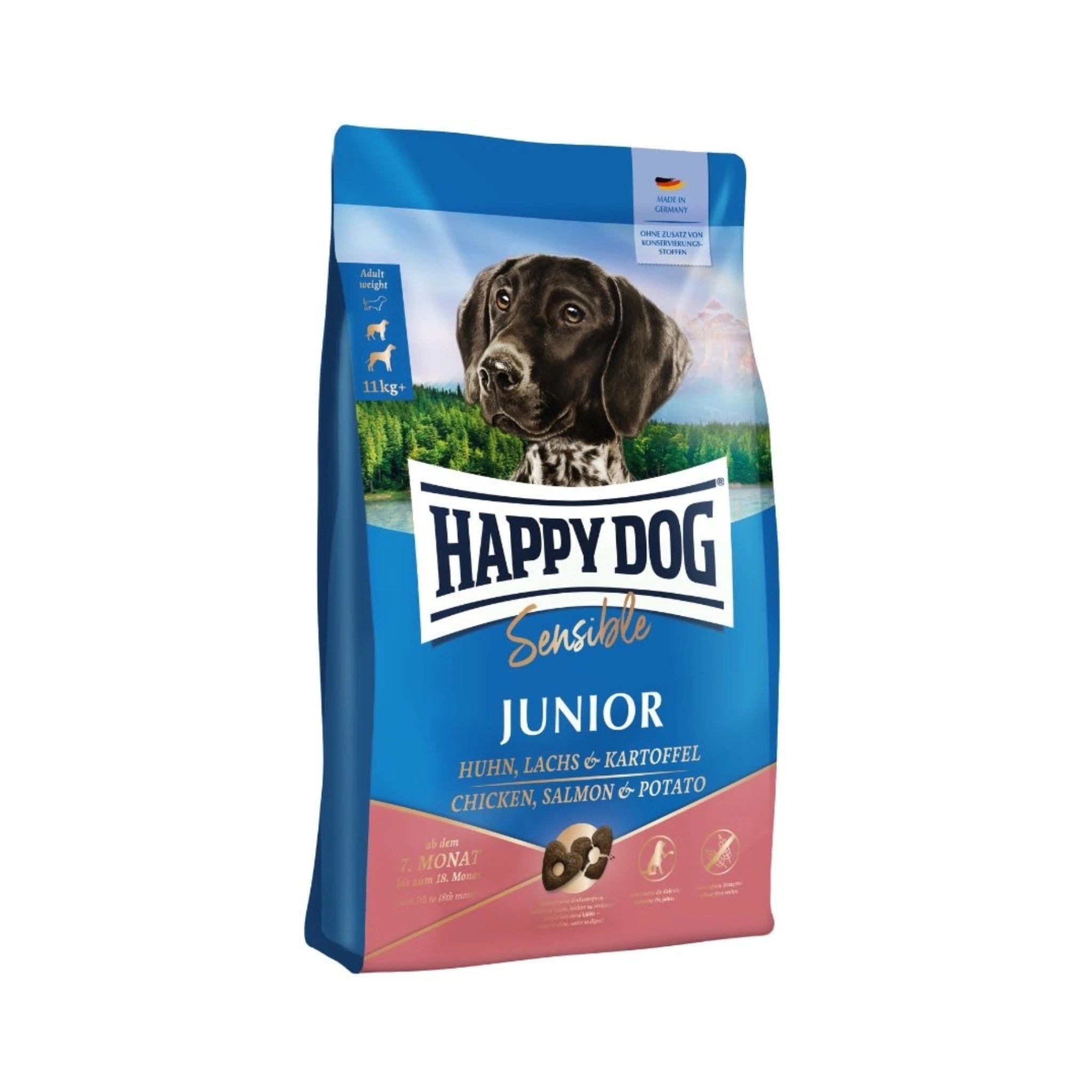 Happy Dog Sensible Junior - Kana, Lohi & Peruna, 4 kg