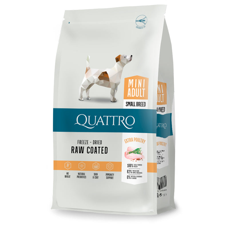 Quattro Dog Mini Adult Small Breed - Eri kokoja, 7 kg