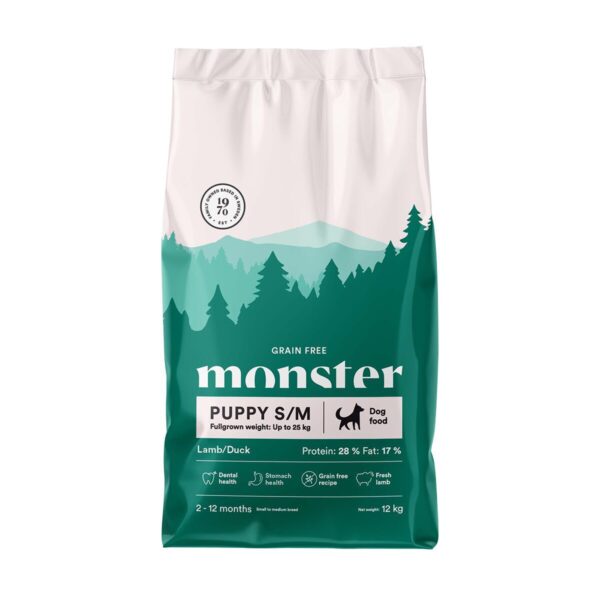 Monster Puppy S/M Grain Free Lammas & Ankka