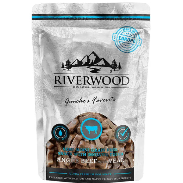 Riverwood Makupalat - Puolikosteat ja Viljattomat 200 g, Angus-Härkä & Vasikka