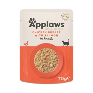 Applaws Kana ja lohi liemessä 70 g