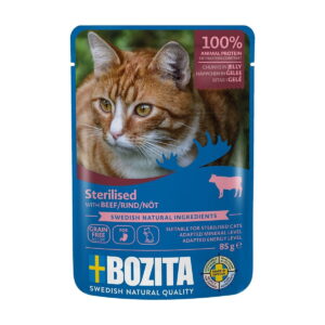 Bozita Indoor & Sterilised nauta hyytelössä 85 g