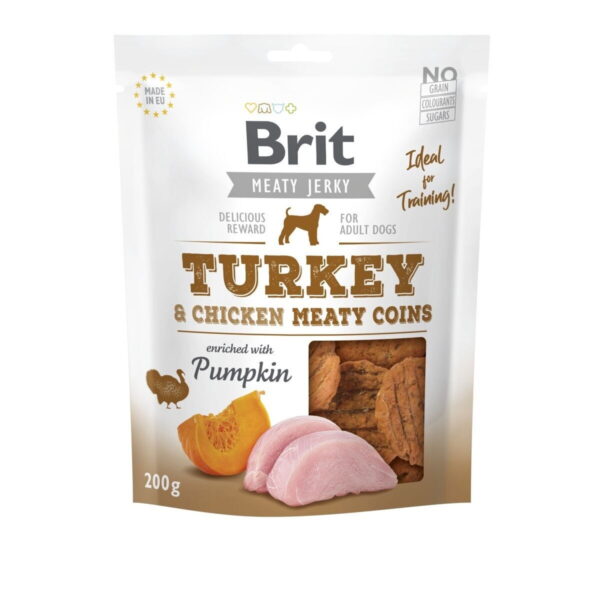 Brit Care Jerky Meaty Coins kalkkuna