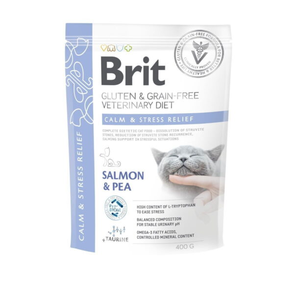 Brit Veterinary Diet Cat Grain Free Calm & Stress Relief Salmon & Pea