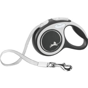 Flexi New Comfort Tape XS, 3 m / max. 12 kg, Musta