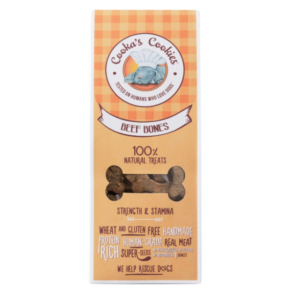 Cooka's Cookies Beef Bones - Naudanlihakeksit 100g