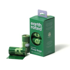 Koiran kakkapussit Earth Rated PCR-muovia, laventeli
