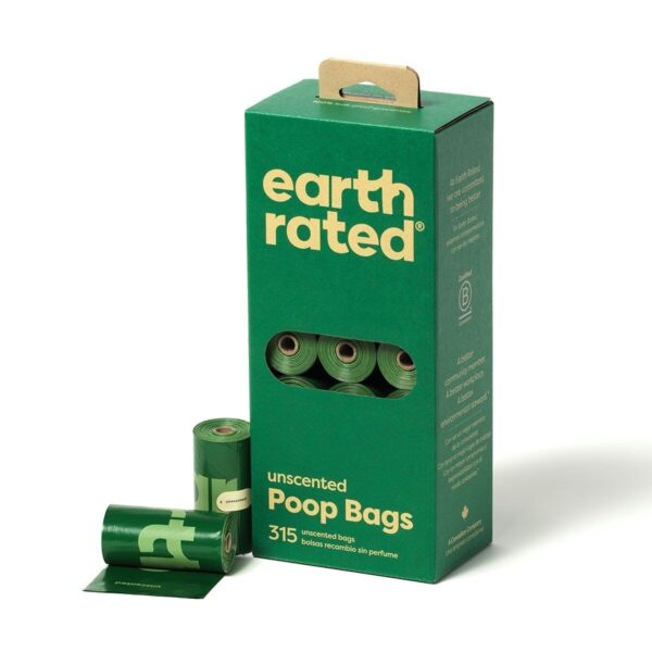 Koirankakkapussit Earth Rated PCR-muovia, hajusteeton