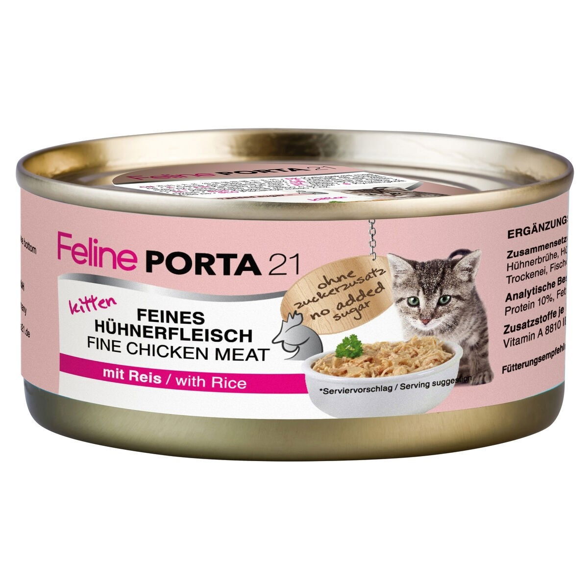 Feline Porta 21 Kitten Kana & Riisi, 90 g
