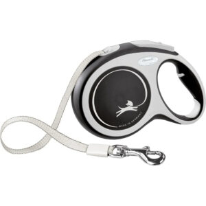 Flexi New Comfort Tape L, 8 m / max. 50 kg, Musta