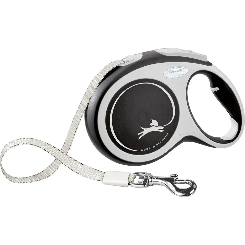 Flexi New Comfort Tape L, 8 m / max. 50 kg, Musta