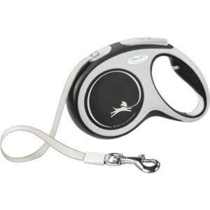 Flexi New Comfort Tape M, 5 m / max. 25 kg, Musta