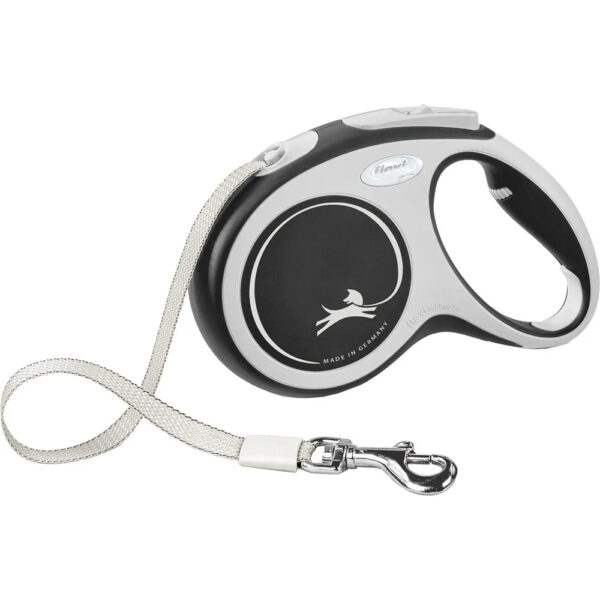 Flexi New Comfort Tape M, 5 m / max. 25 kg, Musta