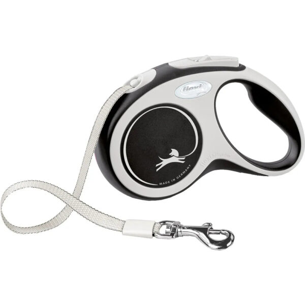 Flexi New Comfort Tape S, 5 m / max. 15 kg, Musta
