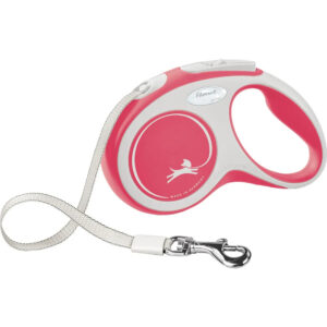 Flexi New Comfort Tape S, 5 m / max. 15 kg, Punainen