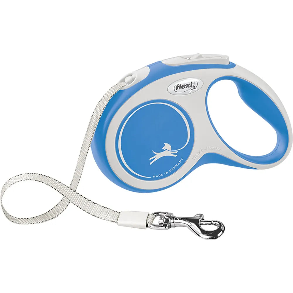 Flexi New Comfort Tape S, 5 m / max. 15 kg, Sininen