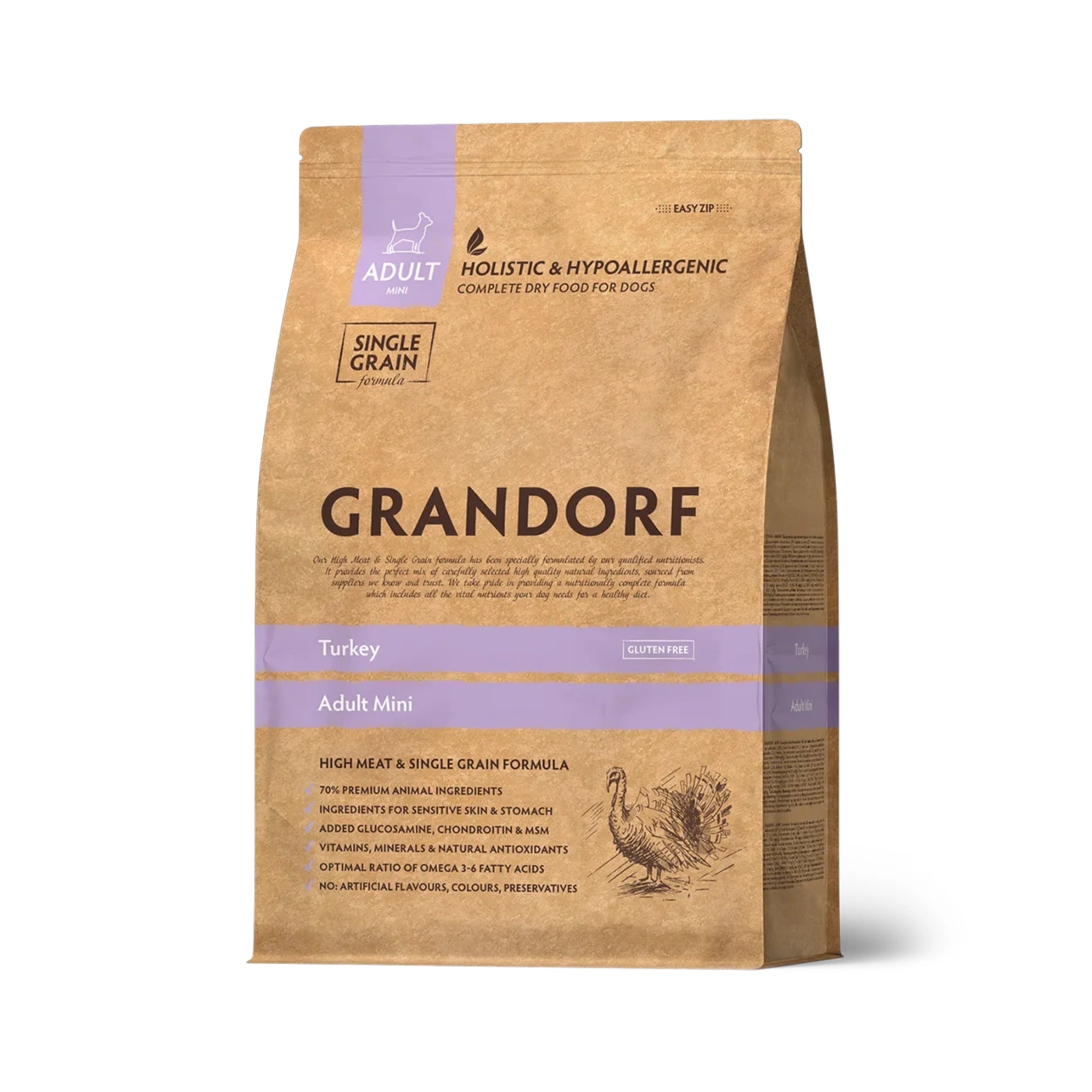 GRANDORF Adult Mini, Kalkkuna 1 kg, 1 kg