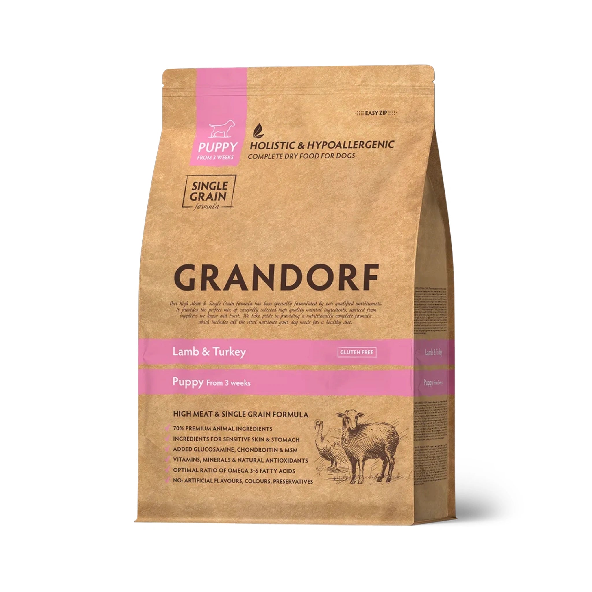 GRANDORF Puppy, Lammas ja Kalkkuna, 10 kg