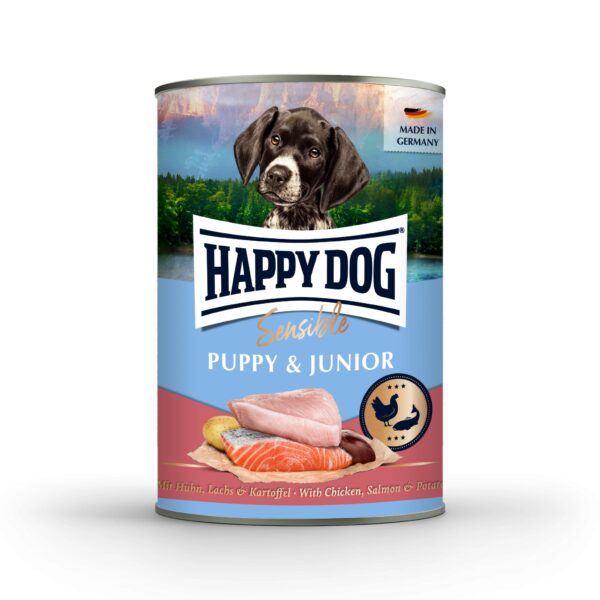 Happy Dog Sensible Puppy & Junior - Kana, Lohi ja Peruna 400g