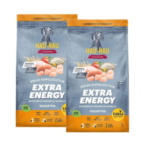 Hau-Hau Champion Extra Energia Kana, riisi ja kaura 2x12kg