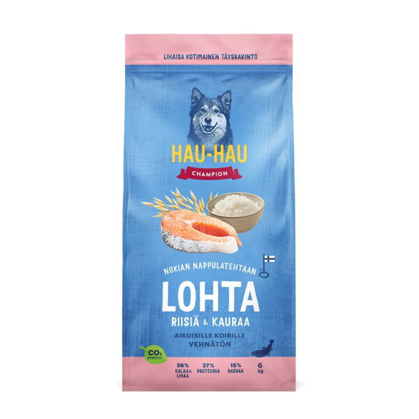 Hau-Hau Champion Lohi, riisi ja kaura 6 kg