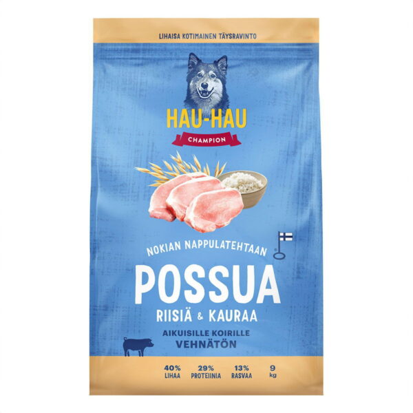 Hau-Hau Champion Possua, Riisiä ja Kauraa 9 kg
