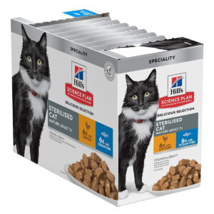 Hill's Science Plan Sterilised Mature Adult 7+ Chicken & Ocean Fish 12x85g