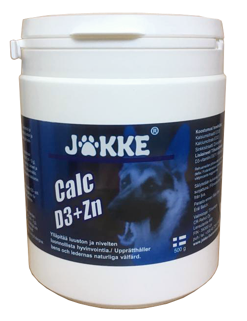 Jakke Calc D3+Zn - Eri kokoja, 500g