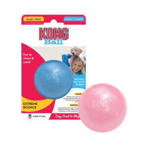 Kong Puppy Ball, M / Vaaleanpunainen