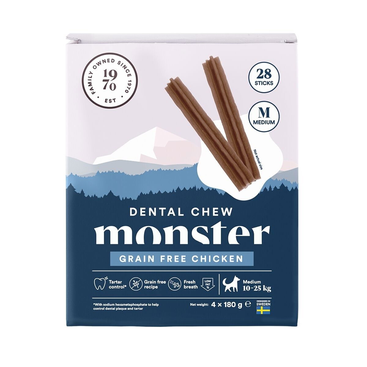 Monster Dog Dental Chew Grain Free Chicken Medium